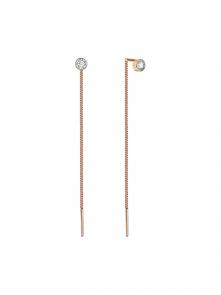 Золотые серьги TALANT с фианитом 15-00-0001-24139 фото