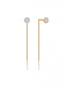 Золотые серьги TALANT с фианитом 15-02-0001-23486 фото