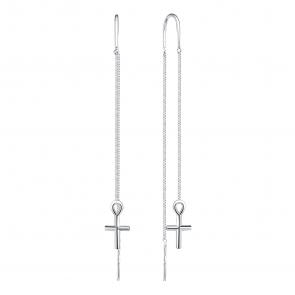 Серебряные серьги-кресты TALANT 15-72-0000-25053 фото