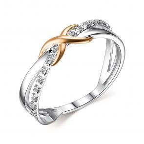 Кольцо из белого золота АЛЬКОР с бриллиантом 15033-П00 фото