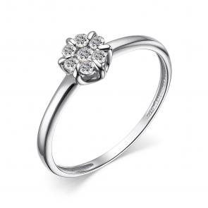 Кольцо из белого золота АЛЬКОР с бриллиантом 15087-200 фото