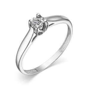 Кольцо из белого золота АЛЬКОР с бриллиантом 15119-200 фото