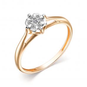 Золотое кольцо АЛЬКОР с бриллиантом 15250-100 фото