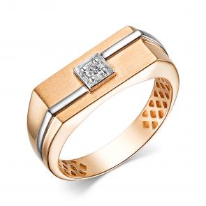 Золотое кольцо АЛЬКОР с бриллиантом 15266-А00 фото