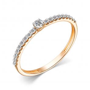 Золотое кольцо АЛЬКОР с бриллиантом 15323-100 фото