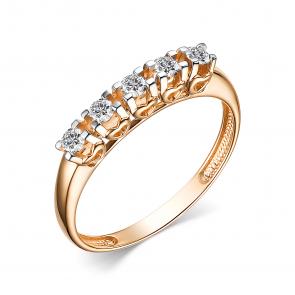 Золотое кольцо АЛЬКОР с бриллиантом 15399-100 фото