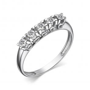 Кольцо из белого золота АЛЬКОР с бриллиантом 15399-200 фото