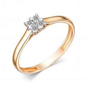 Золотое кольцо АЛЬКОР с бриллиантом 15428-100 фото