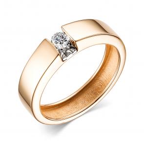 Золотое кольцо АЛЬКОР с бриллиантом 15429-100 фото