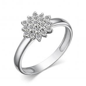 Кольцо из белого золота АЛЬКОР с бриллиантом 15614-200 фото