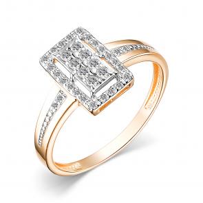 Золотое кольцо АЛЬКОР с бриллиантом 15663-100 фото