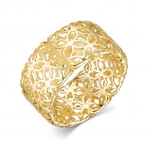 Кольцо из лимонного золота АЛЬКОР с бриллиантом 15848-300 фото