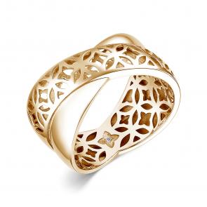 Золотое кольцо АЛЬКОР с бриллиантом 15849-100 фото