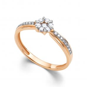 Золотое кольцо АЛЬКОР с бриллиантом 15952-100 фото