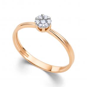 Золотое кольцо АЛЬКОР с бриллиантом 15953-100 фото