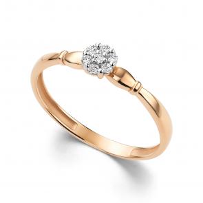 Золотое кольцо АЛЬКОР с бриллиантом 15955-100 фото