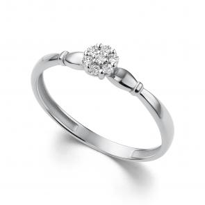 Кольцо из белого золота АЛЬКОР с бриллиантом 15955-200 фото