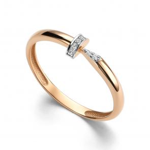 Золотое кольцо АЛЬКОР с бриллиантом 15985-100 фото