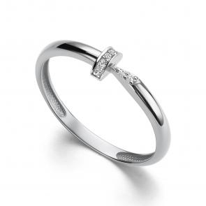 Кольцо из белого золота АЛЬКОР с бриллиантом 15985-200 фото