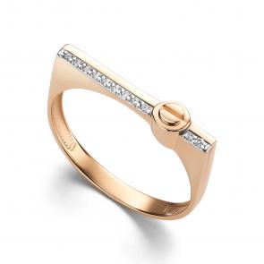 Золотое кольцо АЛЬКОР с бриллиантом 15987-100 фото