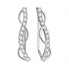 Серебряные серьги TALANT с фианитом 16-72-0001-21516 фото