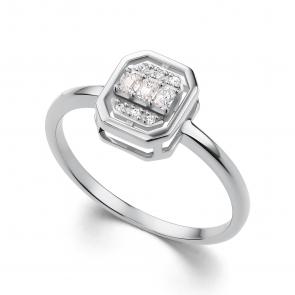 Кольцо из белого золота АЛЬКОР с бриллиантом 16004-200 фото