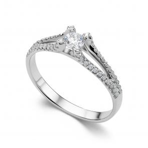 Кольцо из белого золота АЛЬКОР с бриллиантом 16125-200 фото