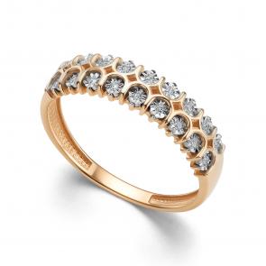 Золотое кольцо АЛЬКОР с бриллиантом 16127-100 фото