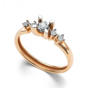 Золотое кольцо АЛЬКОР с бриллиантом 16149-100 фото