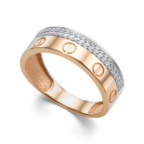 Золотое кольцо АЛЬКОР с бриллиантом 16165-100 фото