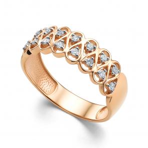 Золотое кольцо АЛЬКОР с бриллиантом 16184-100 фото