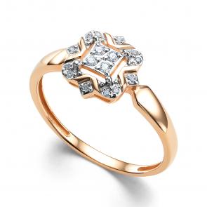 Золотое кольцо АЛЬКОР с бриллиантом 16201-100 фото