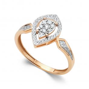 Золотое кольцо АЛЬКОР с бриллиантом 16203-100 фото