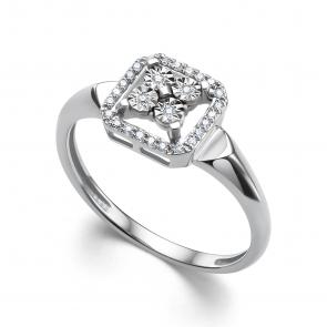 Кольцо из белого золота АЛЬКОР с бриллиантом 16205-200 фото