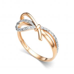 Золотое кольцо АЛЬКОР с бриллиантом 16233-100 фото