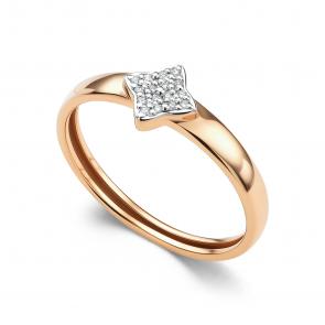 Золотое кольцо АЛЬКОР с бриллиантом 16265-100 фото