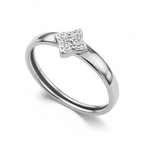 Кольцо из белого золота АЛЬКОР с бриллиантом 16265-200 фото