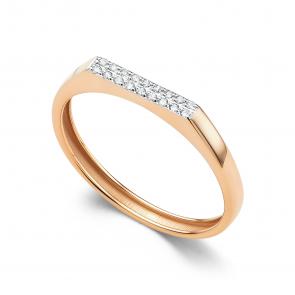 Золотое кольцо АЛЬКОР с бриллиантом 16271-100 фото