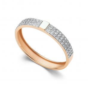 Золотое кольцо АЛЬКОР с бриллиантом 16272-100 фото