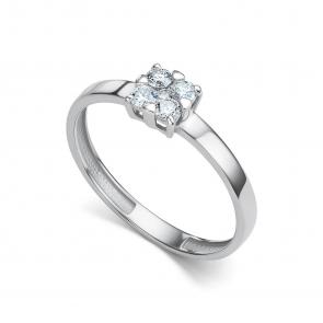 Кольцо из белого золота АЛЬКОР с бриллиантом 16289-200 фото