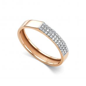 Золотое кольцо АЛЬКОР с бриллиантом 16305-100 фото