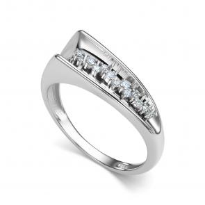 Кольцо из белого золота АЛЬКОР с бриллиантом 16313-200 фото