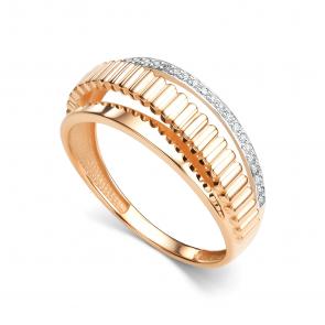 Золотое кольцо АЛЬКОР с бриллиантом 16336-100 фото