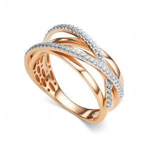 Золотое кольцо АЛЬКОР с бриллиантом 16339-100 фото