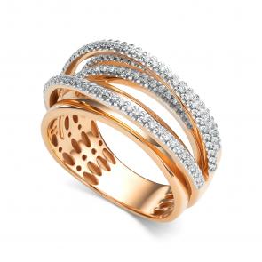 Золотое кольцо АЛЬКОР с бриллиантом 16342-100 фото