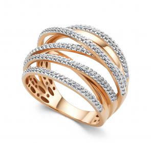 Золотое кольцо АЛЬКОР с бриллиантом 16343-100 фото