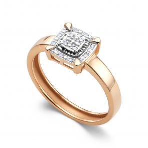 Золотое кольцо АЛЬКОР с бриллиантом 16358-100 фото