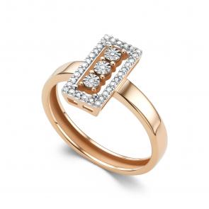 Золотое кольцо АЛЬКОР с бриллиантом 16364-100 фото