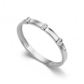 Кольцо из белого золота АЛЬКОР с бриллиантом 16400-200 фото