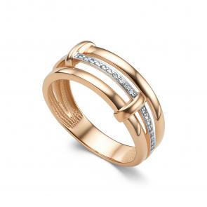 Золотое кольцо АЛЬКОР с бриллиантом 16419-100 фото